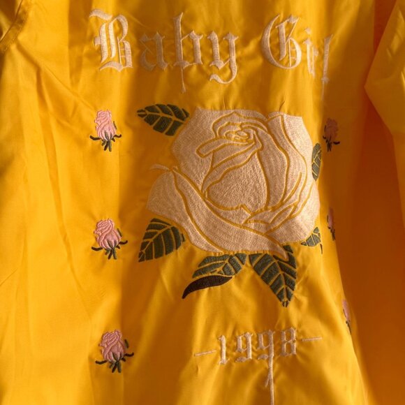 Kendall & Kylie Jacket Yellow Baby Girl Rose long trench coat *NEW - Picture 7 of 8